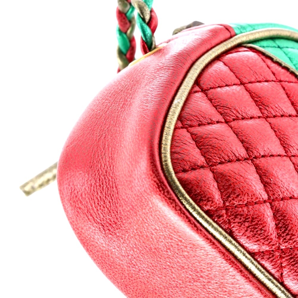 Authentic GUCCI GG Zumi Quilted Metallic Leather Trapuntata Crossbody Bag Purse - Picture 6 of 9